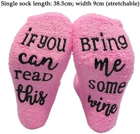img 2 attached to 🎁 FASHIONROAD Funny Christmas Novelty Socks - Bring Me a Glass of Socks Gift for Women, Wife, Sister, Friend or Grandma (Pink)