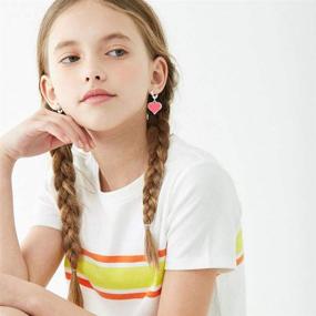 img 1 attached to 🦄 Aganippe Unicorn Earrings Set: Hypoallergenic Dangle Hoops & Studs for Girls, Teens, and Women - 16/24 Pairs