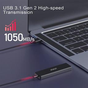 img 3 attached to 💾 JOIOT 1TB Portable SSD - High-Speed External Solid State Drive, Up to 1050MB/s, USB 3.1 Gen 2 Support, Mini Game Drive Flash Drive, Black