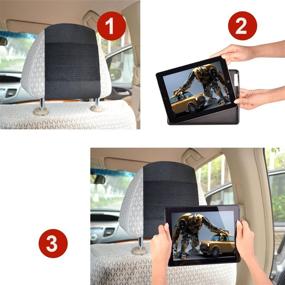 img 1 attached to 📱 TFY iPad Car Headrest Mount Holder – Fast-Attach Fast-Release Edition - Black (iPad 4 / iPad 3 / iPad 2)