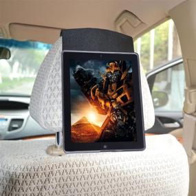 img 3 attached to 📱 TFY iPad Car Headrest Mount Holder – Fast-Attach Fast-Release Edition - Black (iPad 4 / iPad 3 / iPad 2)