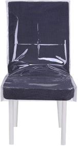img 2 attached to 🪑 Dining Chair PVC Plastic Covers: Heavy-Duty Clear Slipcovers for Seat Protection - Waterproof Covers 20" W x 19.3" D (Clear, Pack of 2)