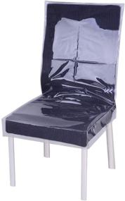 img 4 attached to 🪑 Dining Chair PVC Plastic Covers: Heavy-Duty Clear Slipcovers for Seat Protection - Waterproof Covers 20" W x 19.3" D (Clear, Pack of 2)
