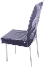 img 1 attached to 🪑 Dining Chair PVC Plastic Covers: Heavy-Duty Clear Slipcovers for Seat Protection - Waterproof Covers 20" W x 19.3" D (Clear, Pack of 2)