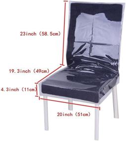 img 3 attached to 🪑 Dining Chair PVC Plastic Covers: Heavy-Duty Clear Slipcovers for Seat Protection - Waterproof Covers 20" W x 19.3" D (Clear, Pack of 2)