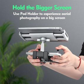 img 3 attached to DJI Compatible Mavic Mini 2 Tablet Holder: 4-12 inch iPad Mount for Drones, Adjustable and Compatible with DJI Air 2S / Mavic Air 2/Mavic Mini/Mavic 2/Mavic Pro/Spark, Drone Accessories Included