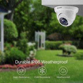 img 2 attached to 📷 High Definition ZOSI 1080p Dome Security Cameras: Hybrid 4-in-1 HD-CVI/TVI/AHD/960H Analog CVBS, 2MP Day/Night Weatherproof Surveillance CCTV Camera for Outdoor/Indoor with Up to 80FT Night Vision