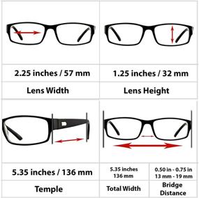 img 1 attached to 👓 Stylish Multi Pack Reading Glasses for Men and Women with TruVision Readers - Comfortable Spring Hinges F504