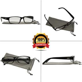 img 2 attached to 👓 Stylish Multi Pack Reading Glasses for Men and Women with TruVision Readers - Comfortable Spring Hinges F504