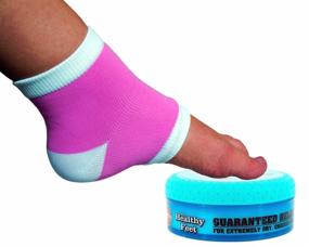 img 3 attached to 👣 Bodiance Moisturizing Gel Heel Socks/Sleeves, 2 Pairs, Pink - Includes O'keeffe's Healthy Feet Foot Cream for Cracked Heels - Callus Treatment Bundle