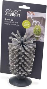 img 3 attached to 🧼 Gray Joseph Joseph Kitchen Bottle Scrub Brush with Suction Cup - Efficient/Cleansing/Polishing Glass Bottles