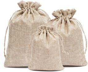 img 4 attached to 🎁 Bulk Burlap Bags: 25-Packs of Drawstring Gift Bags for Parties, Weddings, Holidays, and More!