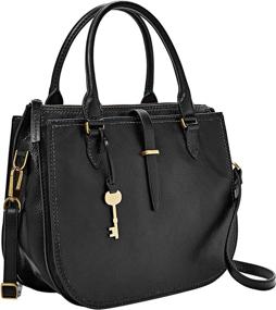 img 4 attached to Fossil Ryder Satchel Handbag Black