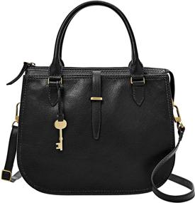 img 3 attached to Fossil Ryder Satchel Handbag Black