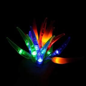 img 3 attached to 🌶️ Multicolor Chili Pepper String Lights - Amants01: 40 LEDs, Remote Control, 8 Modes, Battery Operated for Home, Gardens, Patios Decoration, Wedding, Xmas, Chinese New Year