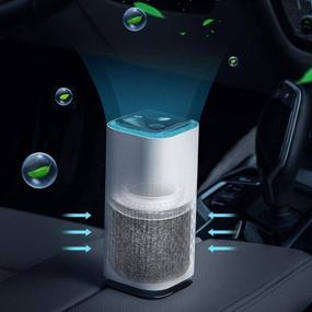 img 2 attached to 🌬️ Enhance Your Indoor Air Quality with Amycute Air Purifier Mini Car: True HEPA Carbon Layer Filter for Odor and Dust Elimination in Bedroom or Office