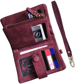 img 2 attached to 💼 Women's Bifold Leather Wristlet Blocking Wallet - Premium Handbag Accessory