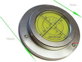 img 1 attached to High Accuracy 4-Inch Aluminum Bullseye Level Bubble Spirit Level with Mounting Hole for RV Crane Pile Driver - Preamer