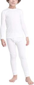 img 4 attached to 🧥 Ultra Soft Kids Base Layer: Boys' Fleece Lined Long Johns Set by Subuteay Thermal Underwear