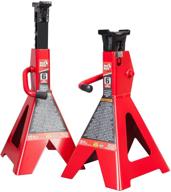 🔴 torin t46202 steel jack stands: 6 ton (12,000 lb) capacity, red, 1 pair - ultimate stability and strength logo