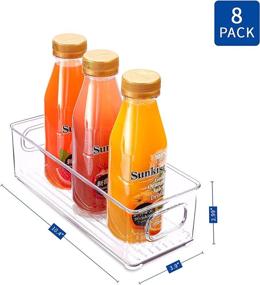 img 3 attached to 🧊 Rhinoli Set of 8 Acrylic Refrigerator Fridge Organizers - Clear Bins for Efficient Kitchen Storage and Organization