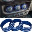 audio air conditioning button cover decoration twist switch ring trim for jeep wrangler jk jku patriot 2011-2018 logo