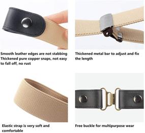 img 2 attached to No Buckle Belt: Convenient and Stylish Accessory for Women's Jeans Pants