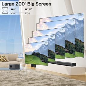 img 1 attached to 🎥 High Brightness Native 1080P Projector with Massive 200 Inch Full HD Display – Perfect for Home Theater, Gaming & Outdoor Movies! Compatible with Android, PC, TV, PS4 & More!