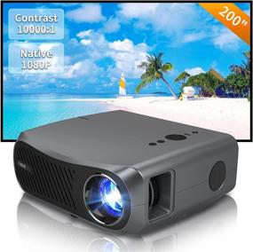 img 4 attached to 🎥 High Brightness Native 1080P Projector with Massive 200 Inch Full HD Display – Perfect for Home Theater, Gaming & Outdoor Movies! Compatible with Android, PC, TV, PS4 & More!