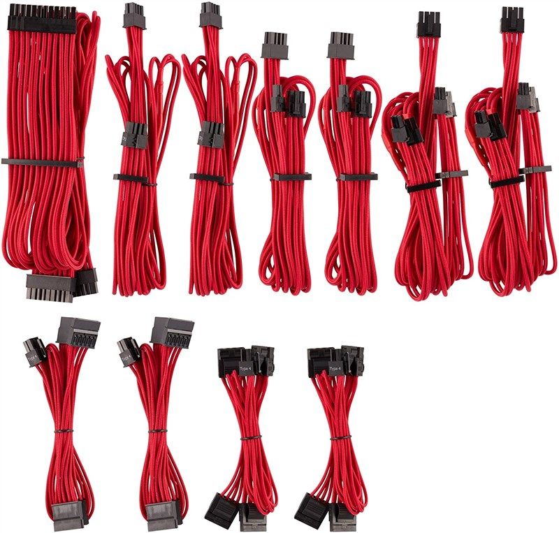 Dangle Zoom ind Nathaniel Ward CORSAIR Premium Individually Sleeved PSU Cables Pro Kit For Corsair PSUs –  Red Reviews & Ratings | Revain