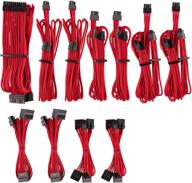 🔴 corsair premium individually sleeved psu cables pro kit for corsair psus – red, extended 2-year warranty logo