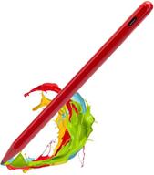 🖍️ красный стилус карандаш с подавлением прикосновений ладони для ipad air 4-го поколения 2020 года и модели 10,9 дюйма, совместимый с apple pencil, тонкий наконечник для рисования, подходит для серии ipad 2018-2020. логотип