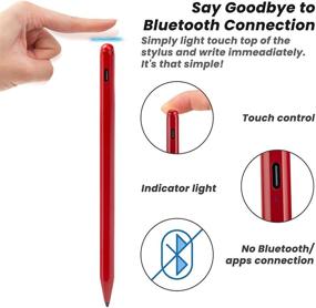 img 2 attached to 🖍️ Красный стилус карандаш с подавлением прикосновений ладони для iPad Air 4-го поколения 2020 года и модели 10,9 дюйма, совместимый с Apple Pencil, тонкий наконечник для рисования, подходит для серии iPad 2018-2020.