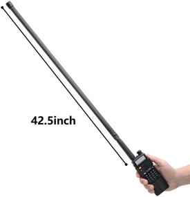 img 3 attached to 📻 StickyDeal CS Tactical Folding Antenna: 42.5" Dual Band VHF UHF 144/430Mhz SMA Female Ham Radio Antenna for Baofeng UV-5R BF-F8HP UV-82 Handheld Ham Radio - High Performance and Convenience Guaranteed