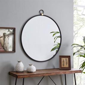 img 4 attached to FirstTime &amp; Co. Marshall Black Round Mirror, American Crafted, Satin Black Finish, 32.5 x 1 x 36 inches