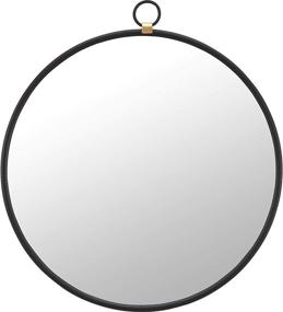 img 3 attached to FirstTime &amp; Co. Marshall Black Round Mirror, American Crafted, Satin Black Finish, 32.5 x 1 x 36 inches