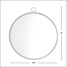 img 1 attached to FirstTime &amp; Co. Marshall Black Round Mirror, American Crafted, Satin Black Finish, 32.5 x 1 x 36 inches