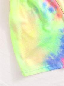img 2 attached to 🌈 Trendy Romwe Girl's Tie Dye Sleeveless Halter Neck Cami Romper Jumpsuit - Casual Chic Fashion