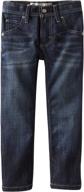 👖 lee boys' slim fit dungarees straight leg jeans logo