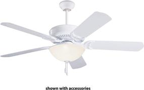 img 2 attached to Kathy Ireland HOME Sea Breeze 52 Inch Outdoor Ceiling Fan: Wet Rated with 5 Weather Resistant Blades and Semi Flush Mount