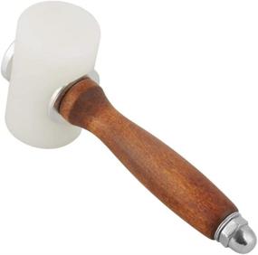 img 1 attached to 🔨 Leathercraft Mallet with Wooden Handle - Stormshopping Carving Hammer for DIY Stamping, Sewing, and Club Cowhide Tool with Nylon and Leather Construction- T Head