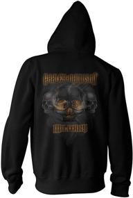 img 2 attached to 🏍️ Harley-Davidson Military - Men's Custom Zip Hoodie, Overseas Tour Edition, Smoking Eyes Skull Graphics