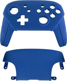 img 3 attached to Enhance Your Nintendo Switch Pro Controller with eXtremeRate Blue Faceplate and Backplate - Soft Touch DIY Replacement Shell Housing Case