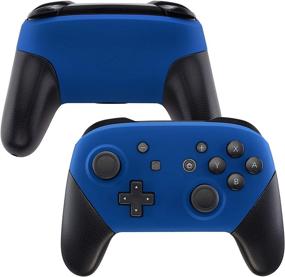 img 4 attached to Enhance Your Nintendo Switch Pro Controller with eXtremeRate Blue Faceplate and Backplate - Soft Touch DIY Replacement Shell Housing Case