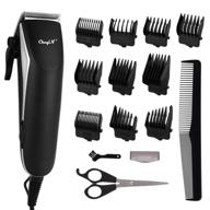 💇 ckeyin hair cutting kit for men: professional corded clippers for easy haircuts & beard grooming with guide combs - black logo