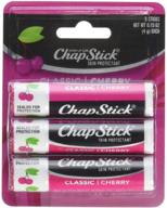 chapstick classic cherry lip balm - 6 pack, 0.15 ounce each logo