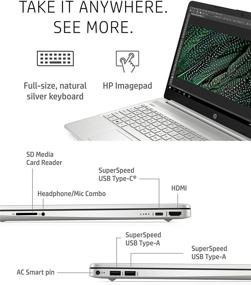 img 2 attached to 💻 Newest HP 15.6 FHD IPS Flagship Laptop, 11th Gen Intel Core i5-1135G7 (Up to 4.2GHz, Beats i7-1060G7), 16GB RAM, 512GB PCIe SSD, Iris Xe Graphics, Fingerprint, WiFi, Windows 10 S, with GM Accessories