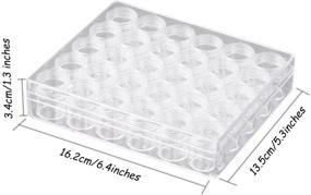 img 1 attached to 📦 TDOTM Clear Plastic Bead Storage: 30 Storage Jars with Lid for Jewelry, DIY Art, Craft, Nail - 1 Pack (013)