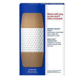 img 2 attached to Band-Aid Brand Flexible Fabric Extra Large Adhesive Bandages for Wound Care & First Aid, Pack of 10