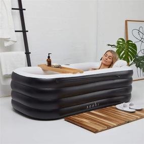 img 2 attached to Experience Ultimate Convenience with SOAKR Portable Bathtub for Adults